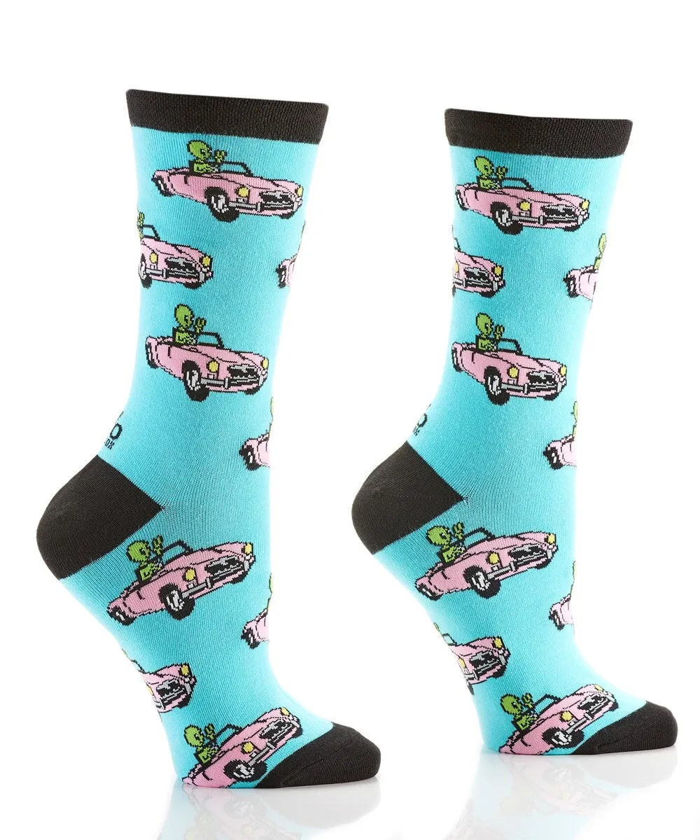 "Trade It In" Cotton Dress Crew Socks by YO Sox - Medium sold by Great Sox