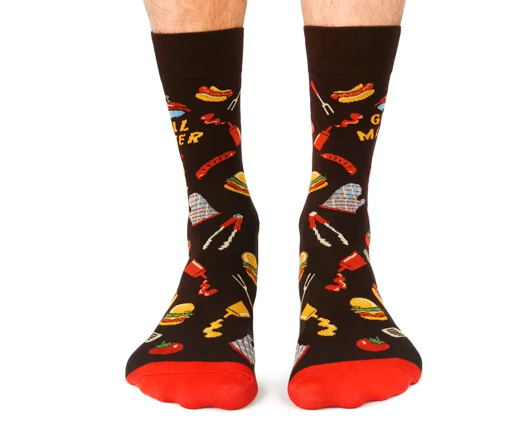 "Grill Master 2.0" Cotton Crew Socks by Uptown Sox - Large sold by Great Sox product image thumbnail 2
