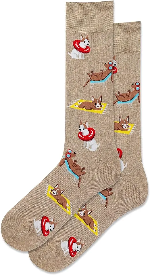 "Beach Dogs" Cotton Crew Socks by HotSox sold by Great Sox product image thumbnail 2