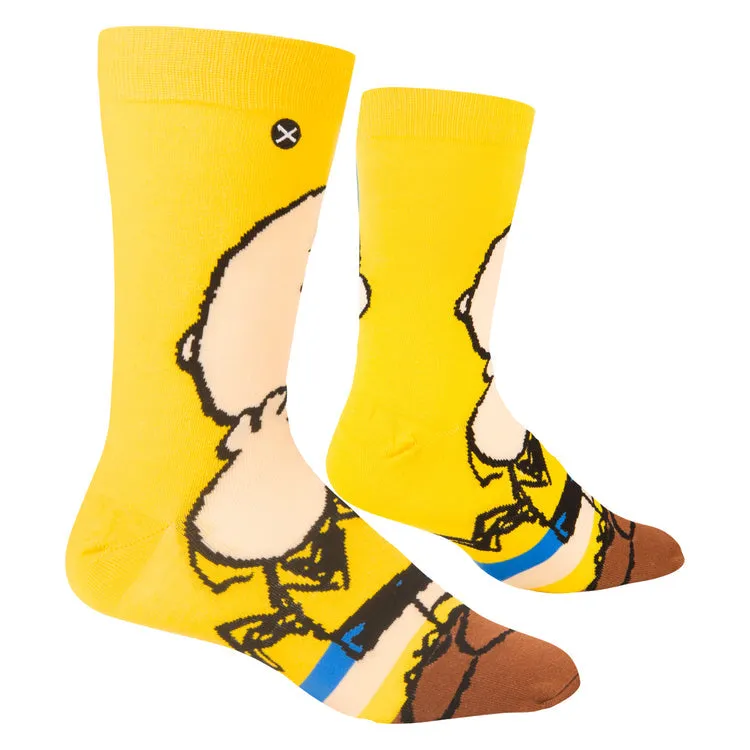 "Charlie Brown" Cotton Blend Crew Socks by ODD Sox - Large sold by Great Sox product image thumbnail 2