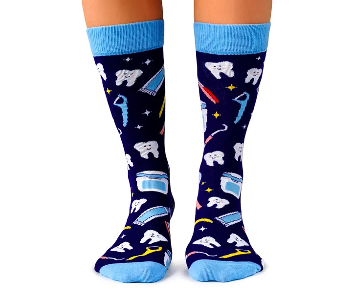 "Dental" Cotton Crew Socks by Uptown Sox - Medium sold by Great Sox product image thumbnail 2