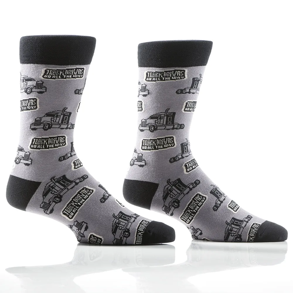 "Truck Driver" Cotton Dress Crew Socks by YO Sox - Large sold by Great Sox