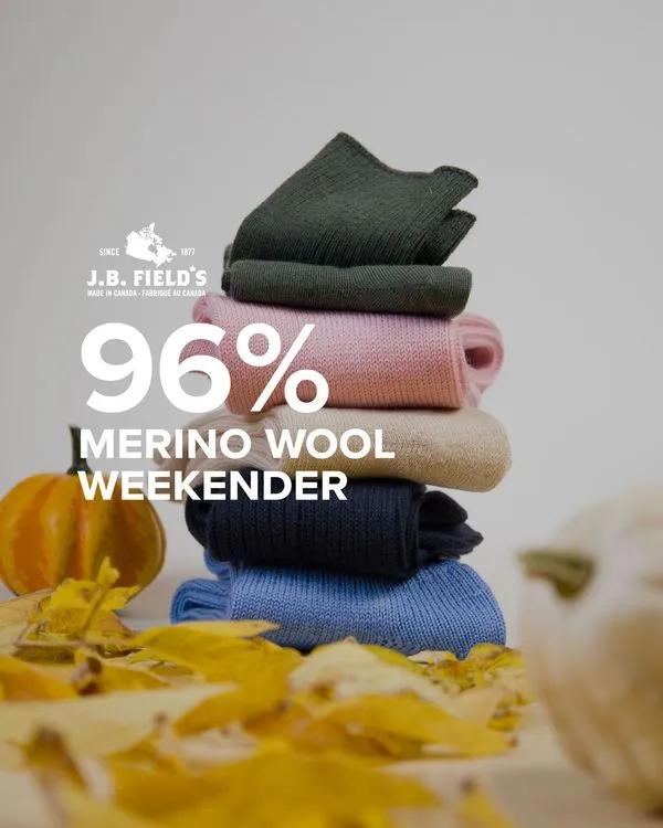 J.B. Field's Pastel "Wool Weekender" 96% Merino Wool Socks (CLEARANCE) - MEDIUM sold by Great Sox product image thumbnail 3