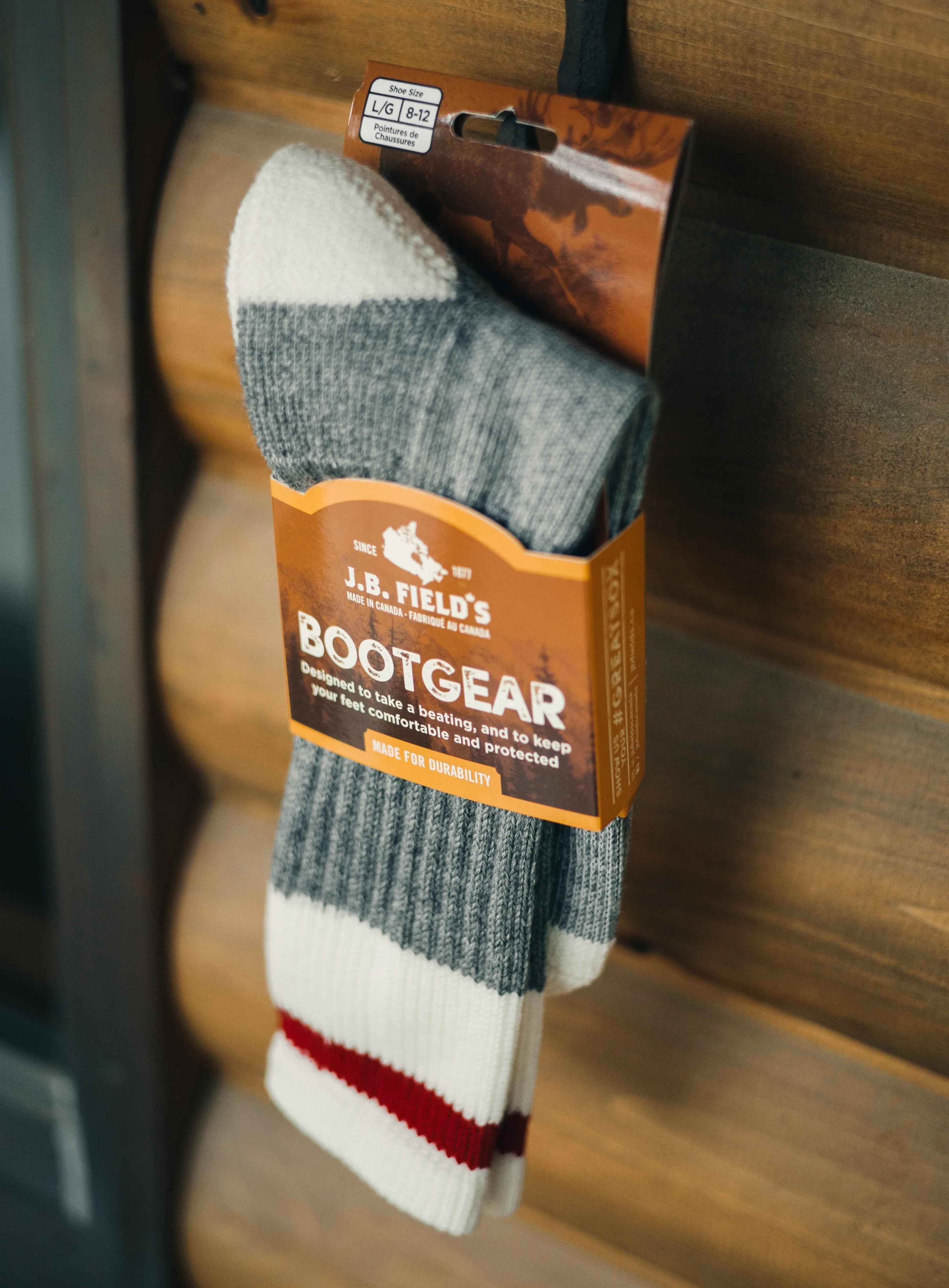 J.B. Field's Crew Length WOOL Boot Socks - Large sold by Great Sox product image thumbnail 4