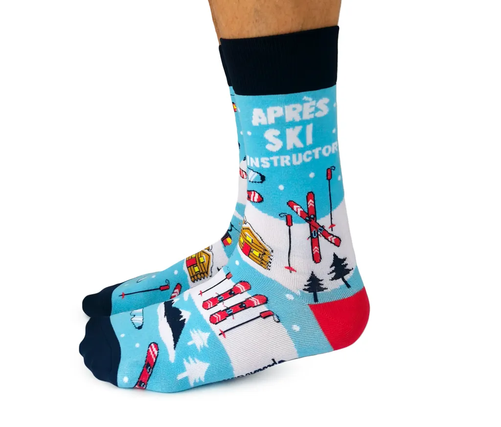 "Apres Ski" Cotton Crew Socks by Uptown Sox - Large sold by Great Sox