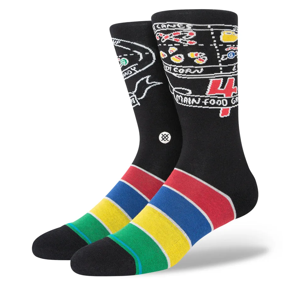 Elf x Stance "Food Groups" Combed Cotton Blend Crew Socks sold by Great Sox
