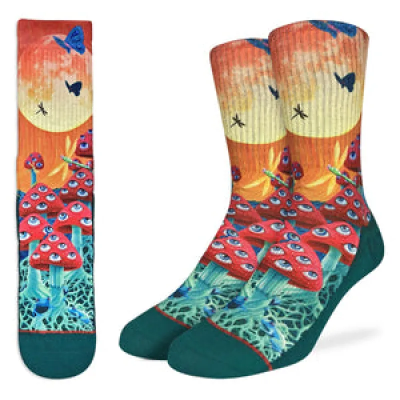 "Magic Mushrooms" Socks by Good Luck Sock sold by Great Sox