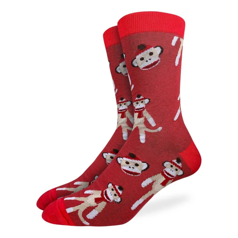 "Sock Monkeys" Cotton Crew Socks by Good Luck Sock sold by Great Sox
