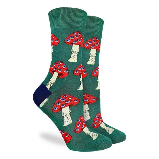 "Magic Mushroom" Cotton Crew Socks by Good Luck Sock sold by Great Sox product image thumbnail 3