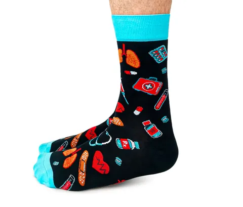 "Health Care" Cotton Crew Socks by Uptown Sox sold by Great Sox product image thumbnail 2