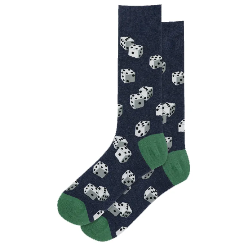 "Dice" Crew Socks by Hot Sox sold by Great Sox