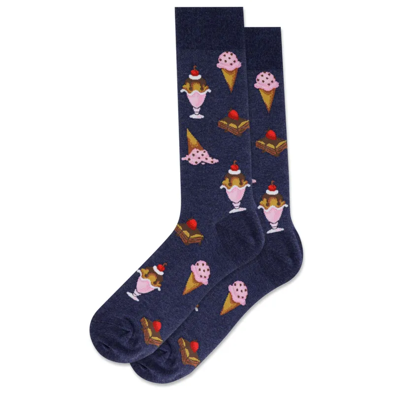 "Desserts " Cotton Crew Socks by Hot Sox - Large(CLEARANCE) sold by Great Sox