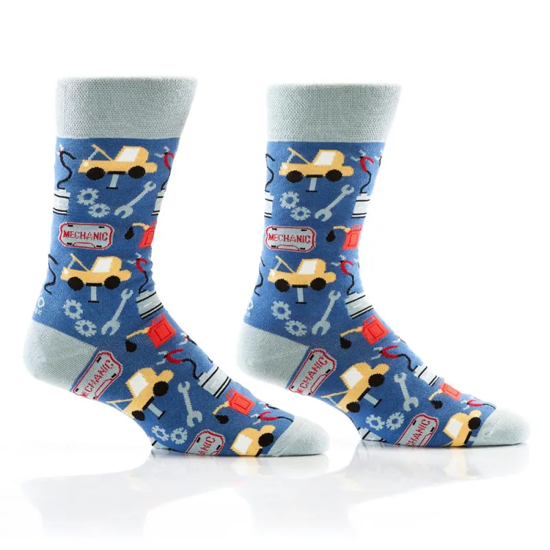 "Mechanic" Cotton Dress Crew Socks by YO Sox -Large sold by Great Sox