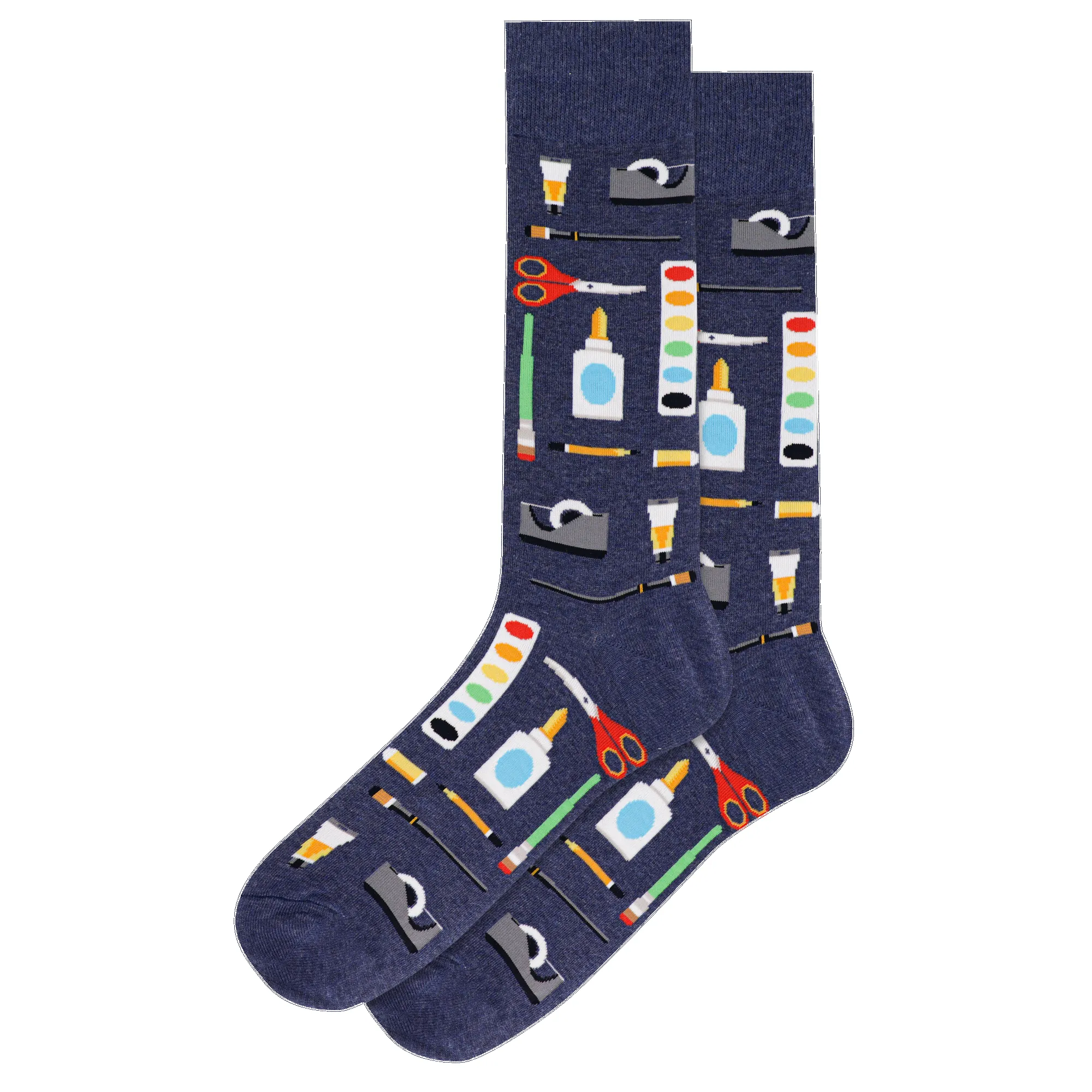 "Arts and Crafts Supplies" Crew Socks by Hot Sox sold by Great Sox