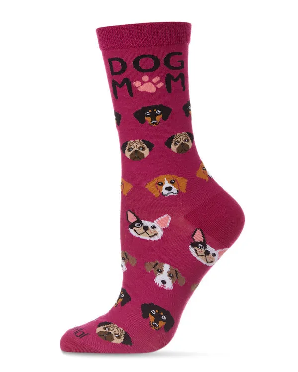"Dog Mom Frenzy" Crew Bamboo Socks by Me Moí sold by Great Sox
