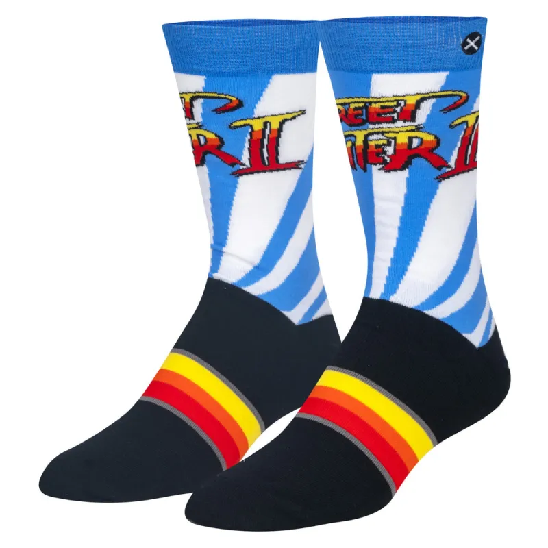 "Street Fighter II" Cotton Crew Socks by ODD Sox - Large sold by Great Sox