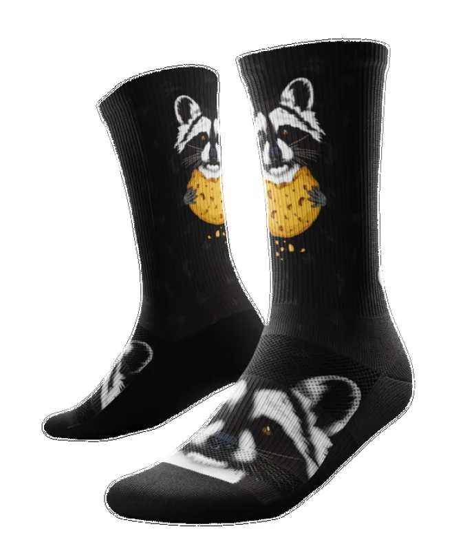 "Rad Raccoon" Performance Crew Running Socks by Outway sold by Great Sox