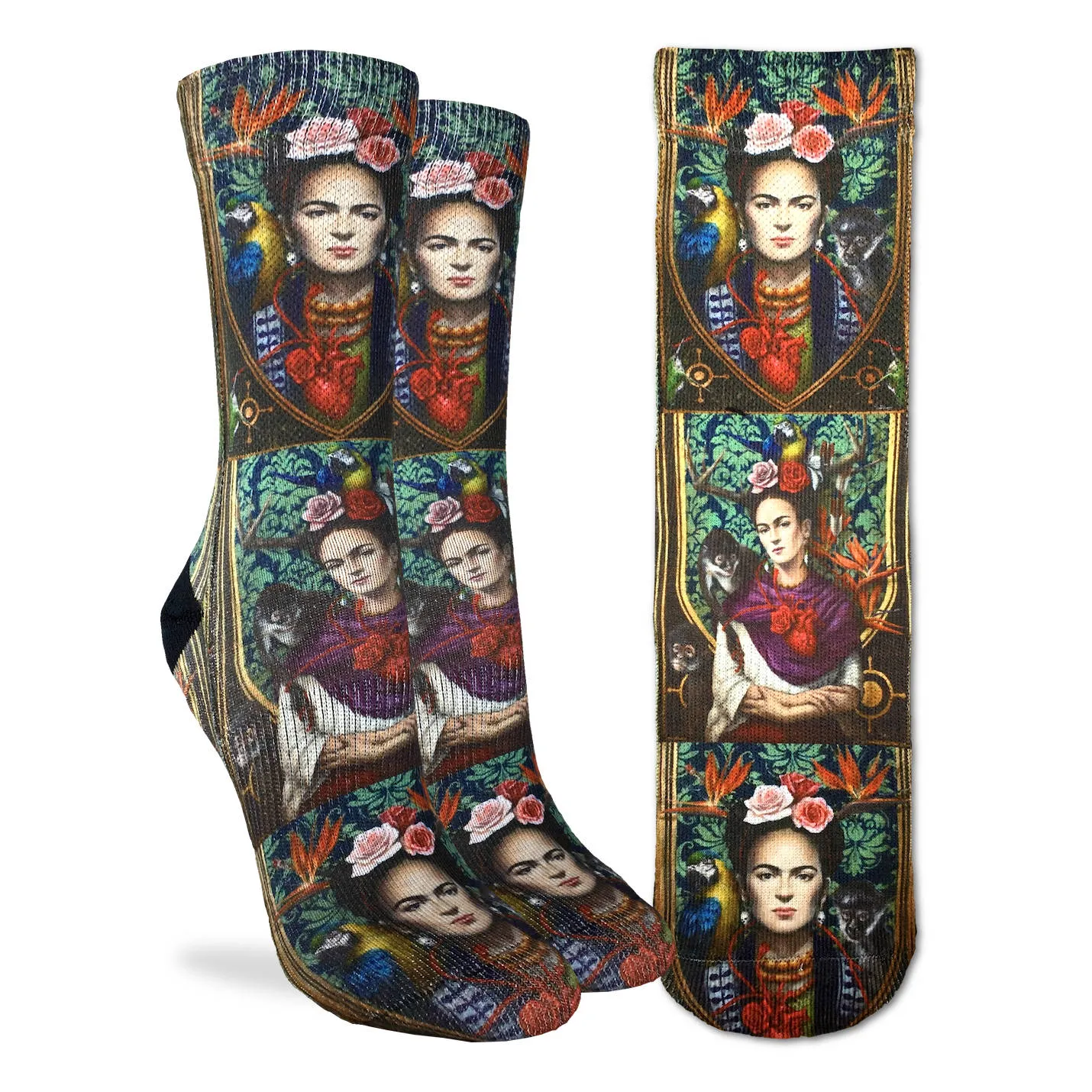 "Ode To Frida Kahlo" Running Socks by Good Luck Sock sold by Great Sox