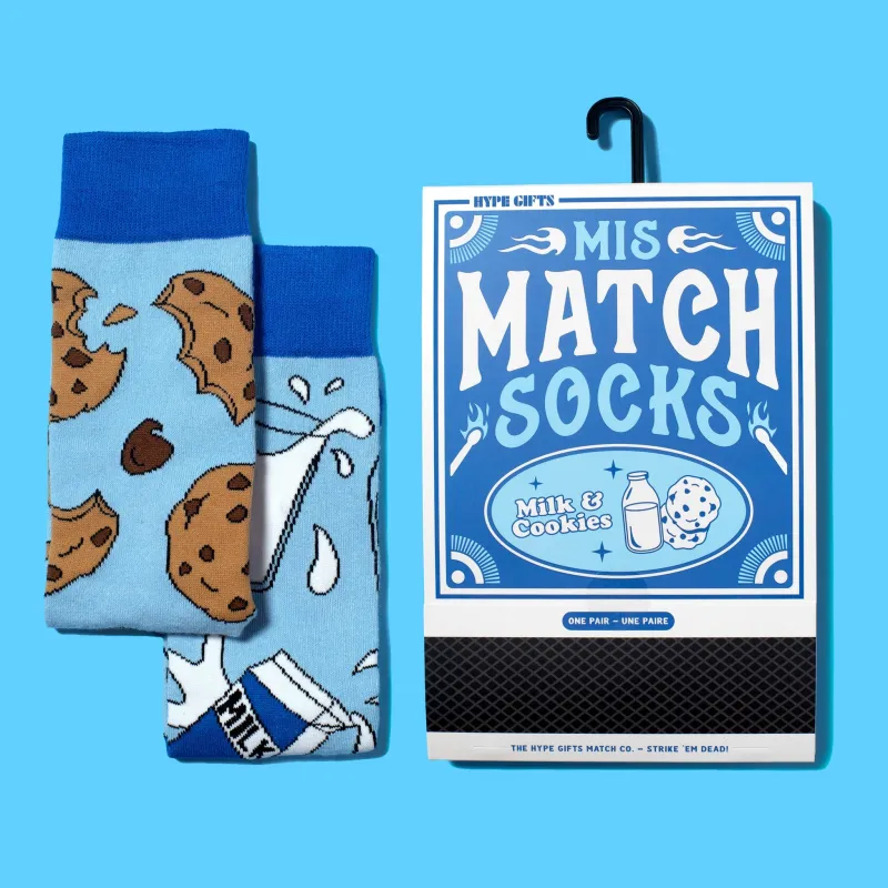 "Milk & Cookies" Cotton Crew Socks by Main & Local made by Great Sox