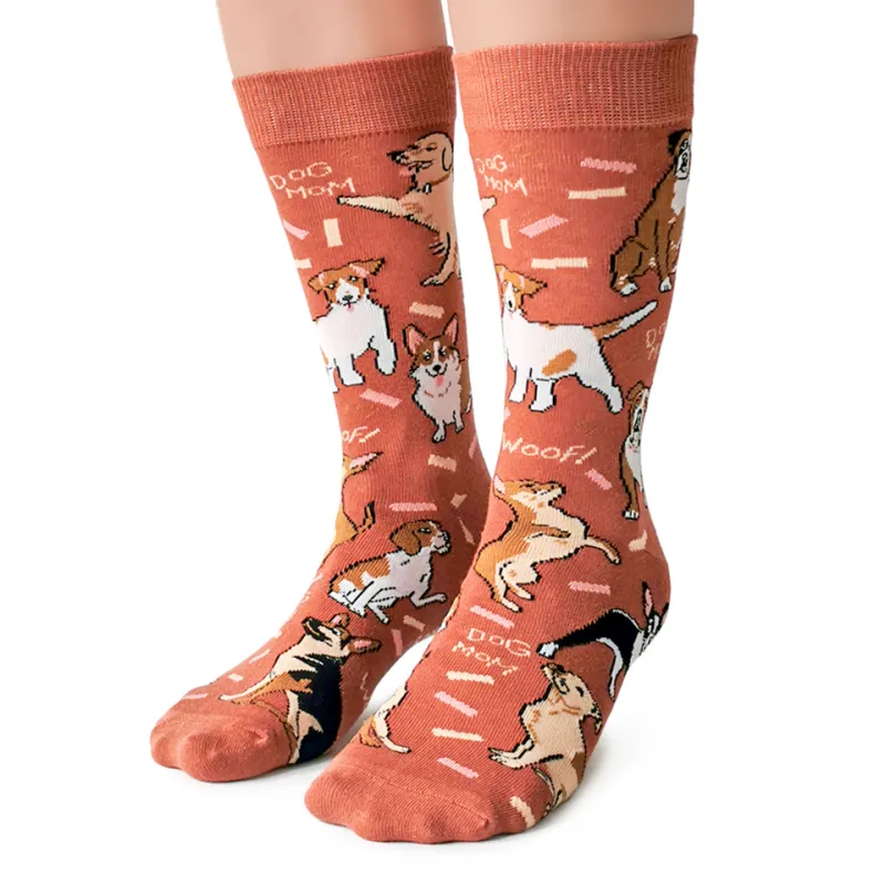 "Dog Ma" Cotton Crew Socks by Uptown Sox - Medium sold by Great Sox