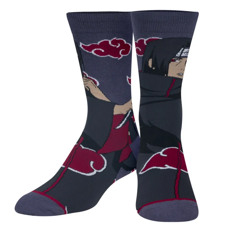 "Itachi" Cotton Crew Socks by ODD Sox - Large sold by Great Sox