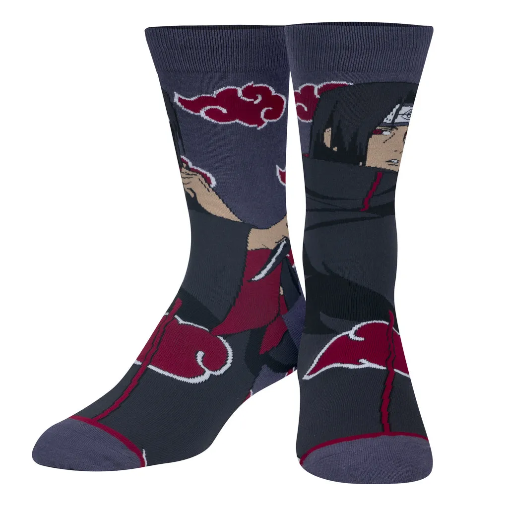 "Itachi" Cotton Crew Socks by ODD Sox - Large sold by Great Sox