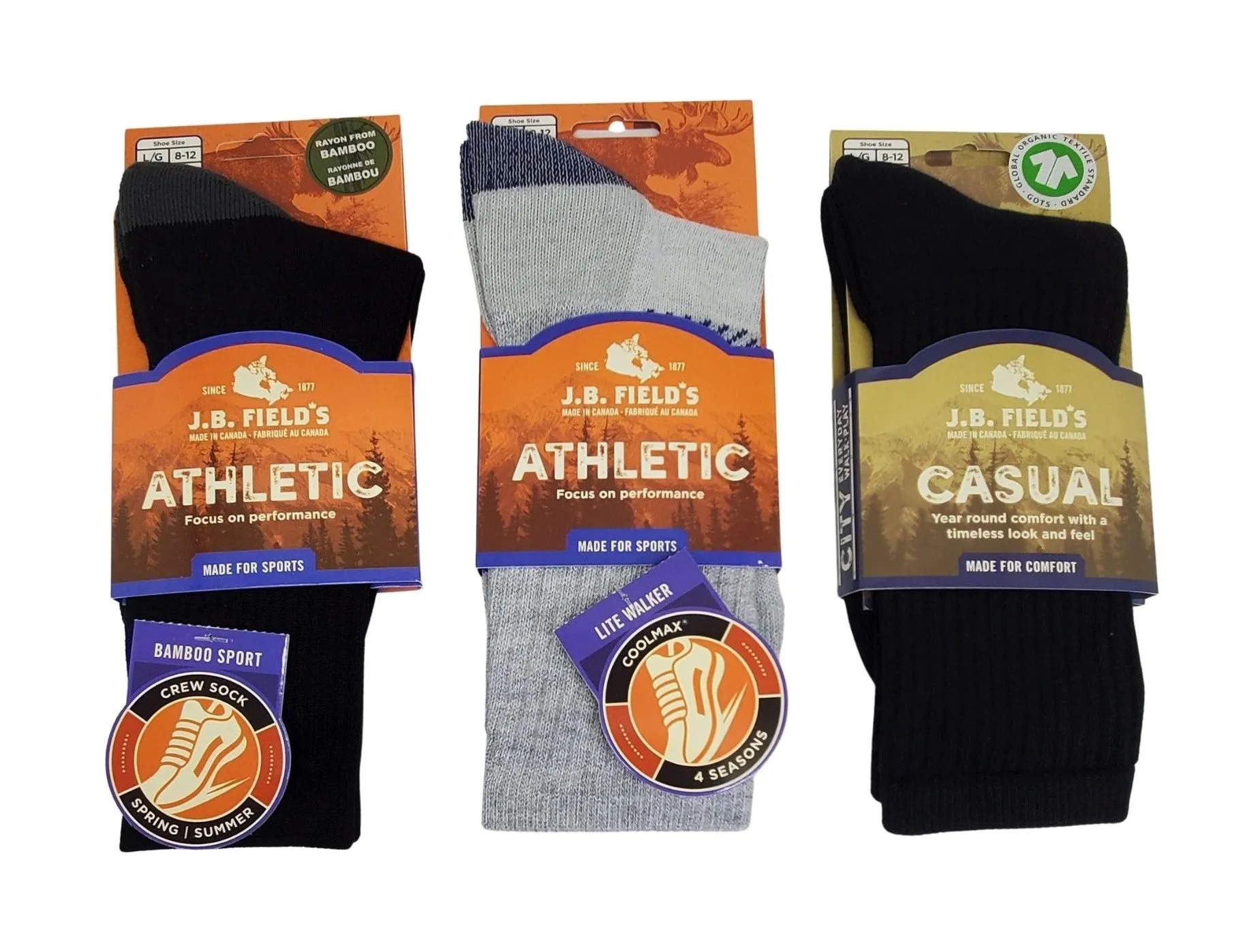 3 PAIR - Best of J.B. Field's Summer Crew (Assorted) sold by Great Sox product image thumbnail 3