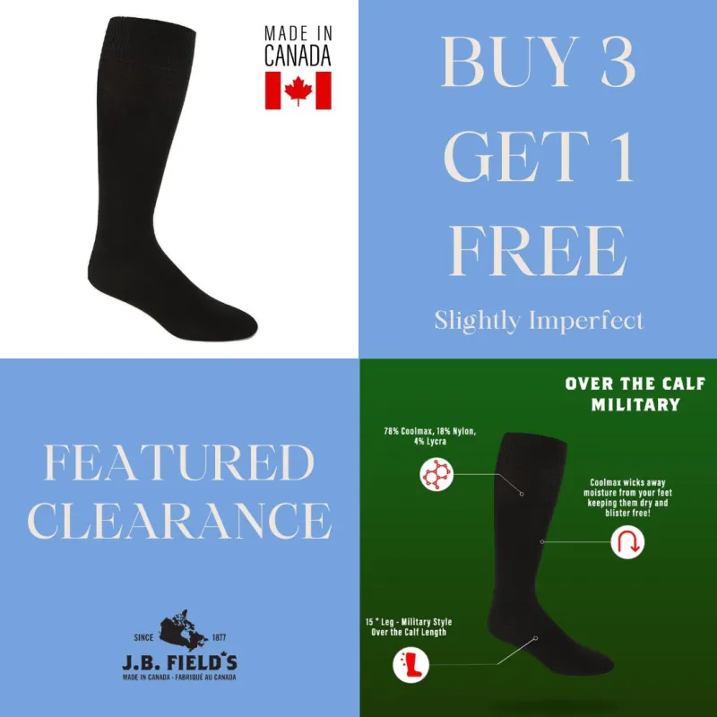 2 PAIR Vagden Knee High Coolmax Military Boot Liner Socks- SLIGHTLY IMPERFECT sold by Great Sox