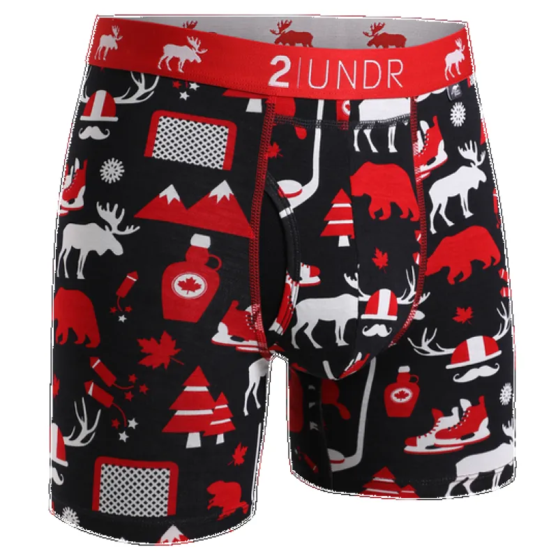 2UNDR Day Shift 6" Boxer Brief - Canada Eh sold by Great Sox