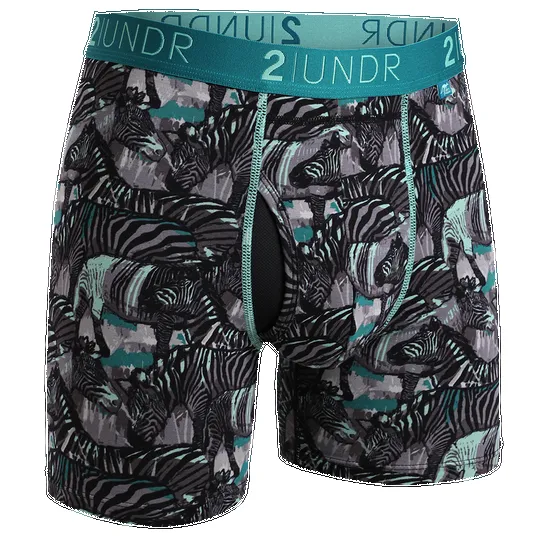 2UNDR Day Shift 6" Boxer Brief - Zebras sold by Great Sox