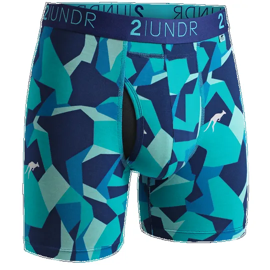 2UNDR Swing Shift 6" Boxer Brief - Water Camo sold by Great Sox