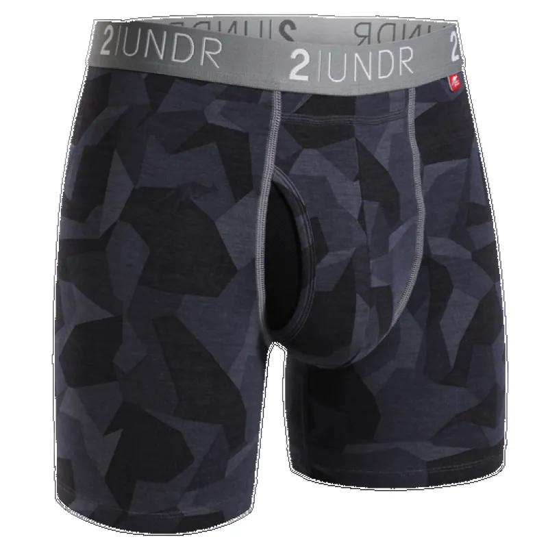 2UNDR Swing Shift 6" Boxer Brief - Black Camo sold by Great Sox