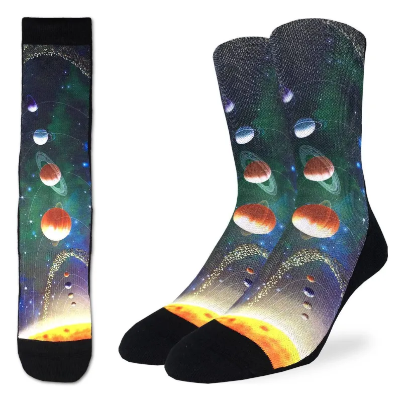 "Solar System" Crew Socks by Good Luck Sock sold by Great Sox