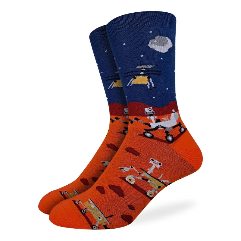 "Mars Rover" Crew Socks by Good Luck Sock sold by Great Sox