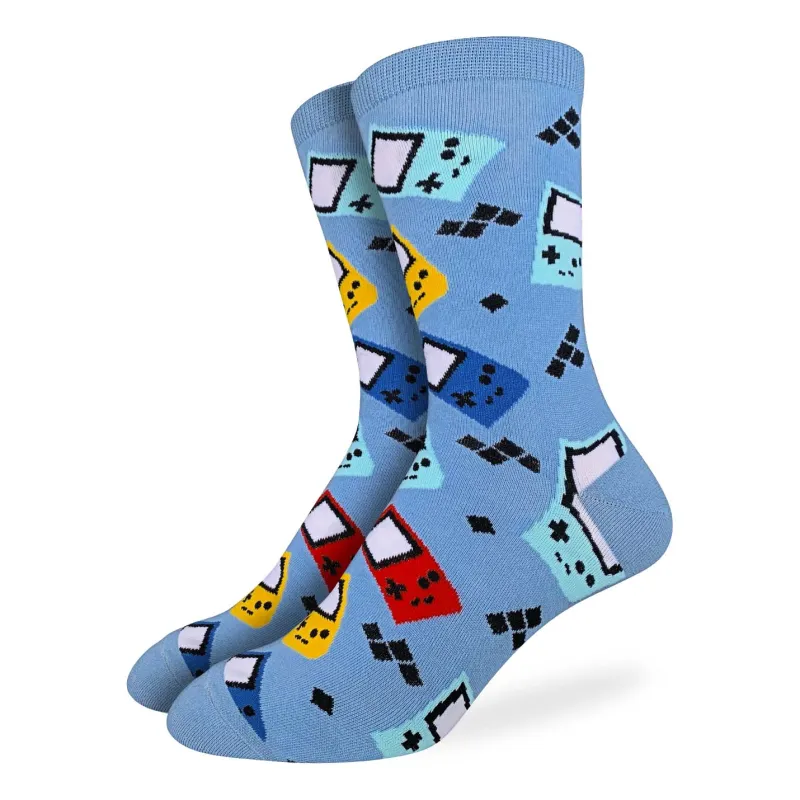 "Handheld Game Console" Crew Socks by Good Luck Sock - Large sold by Great Sox
