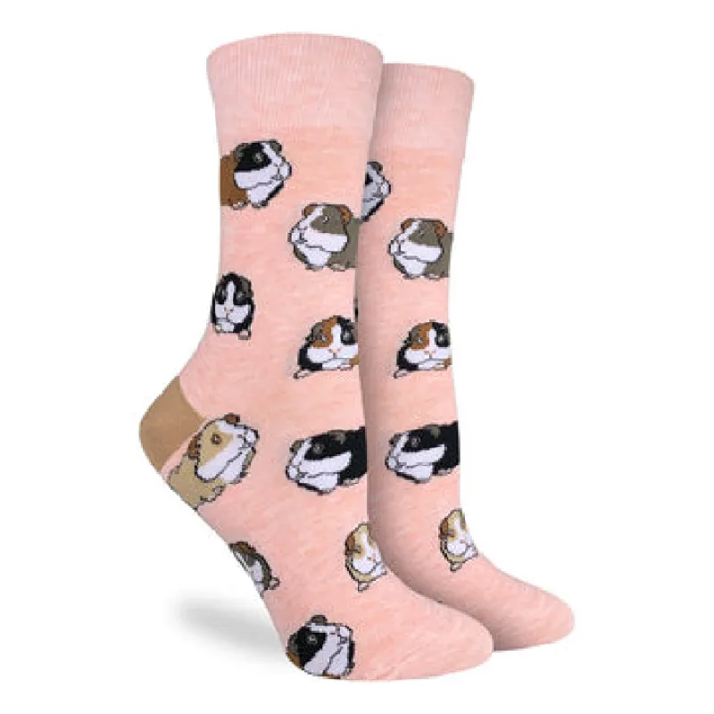 "Guinea Pig" Cotton Crew Socks by Good Luck Sock - Medium sold by Great Sox