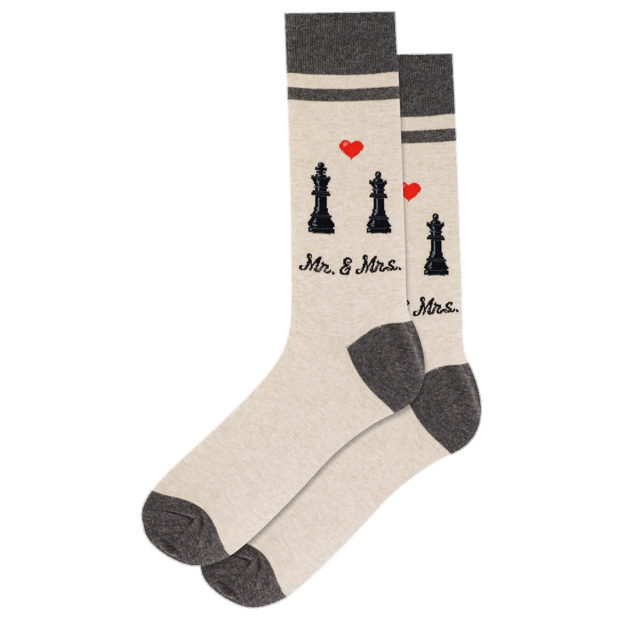 "Mr & Mrs" Cotton Crew Socks by Hot Sox sold by Great Sox