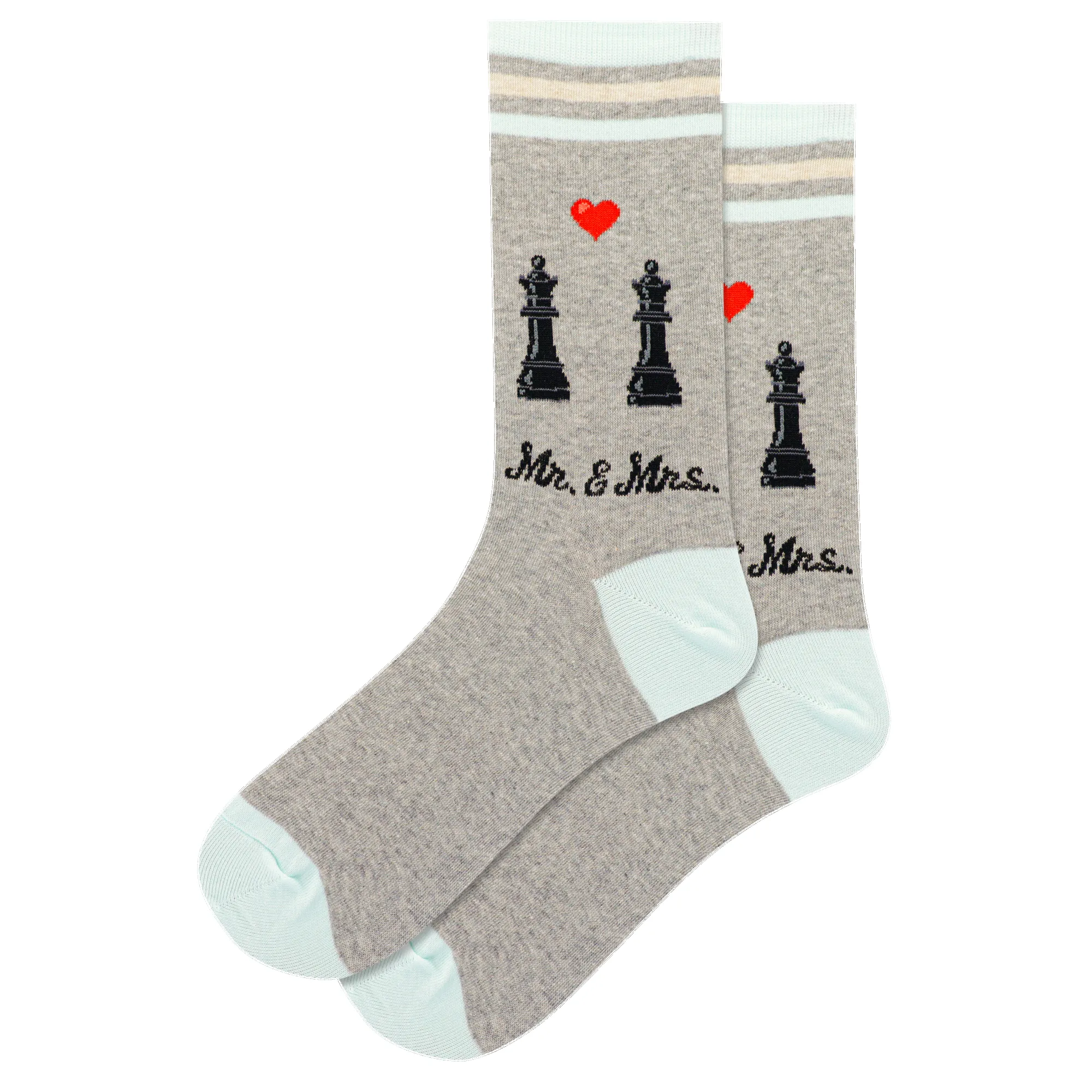 "Mr & Mrs" Cotton Crew Socks by Hot Sox sold by Great Sox product image thumbnail 2