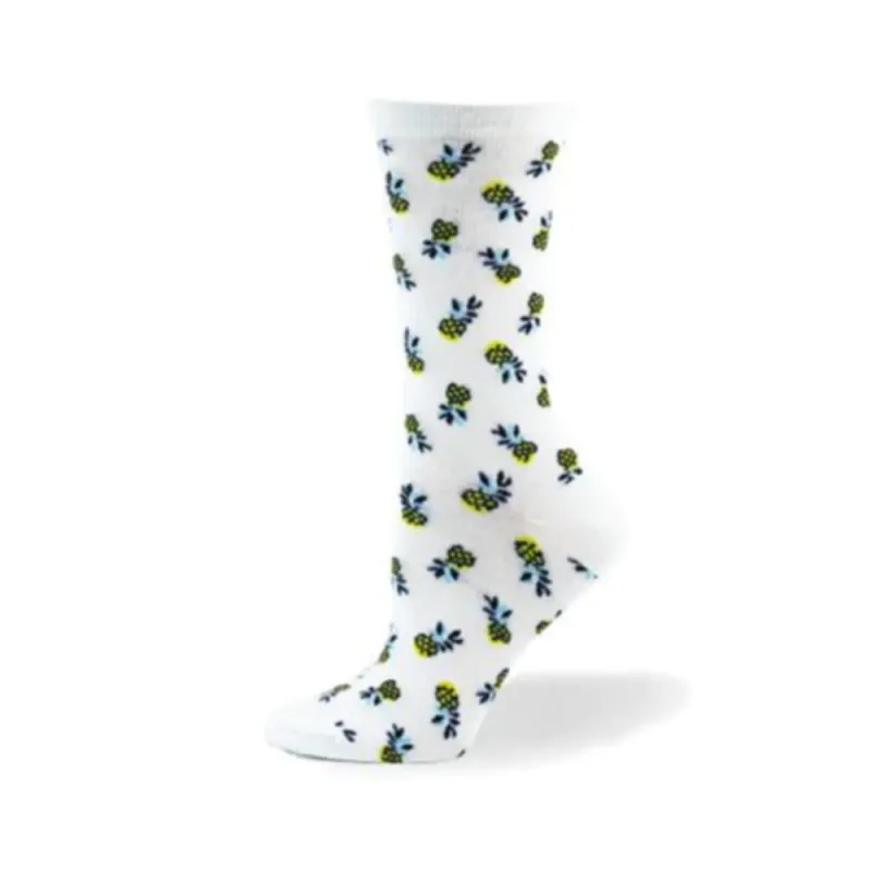 "Pineapple" Cotton Dress Socks by Point Zero-Medium sold by Great Sox