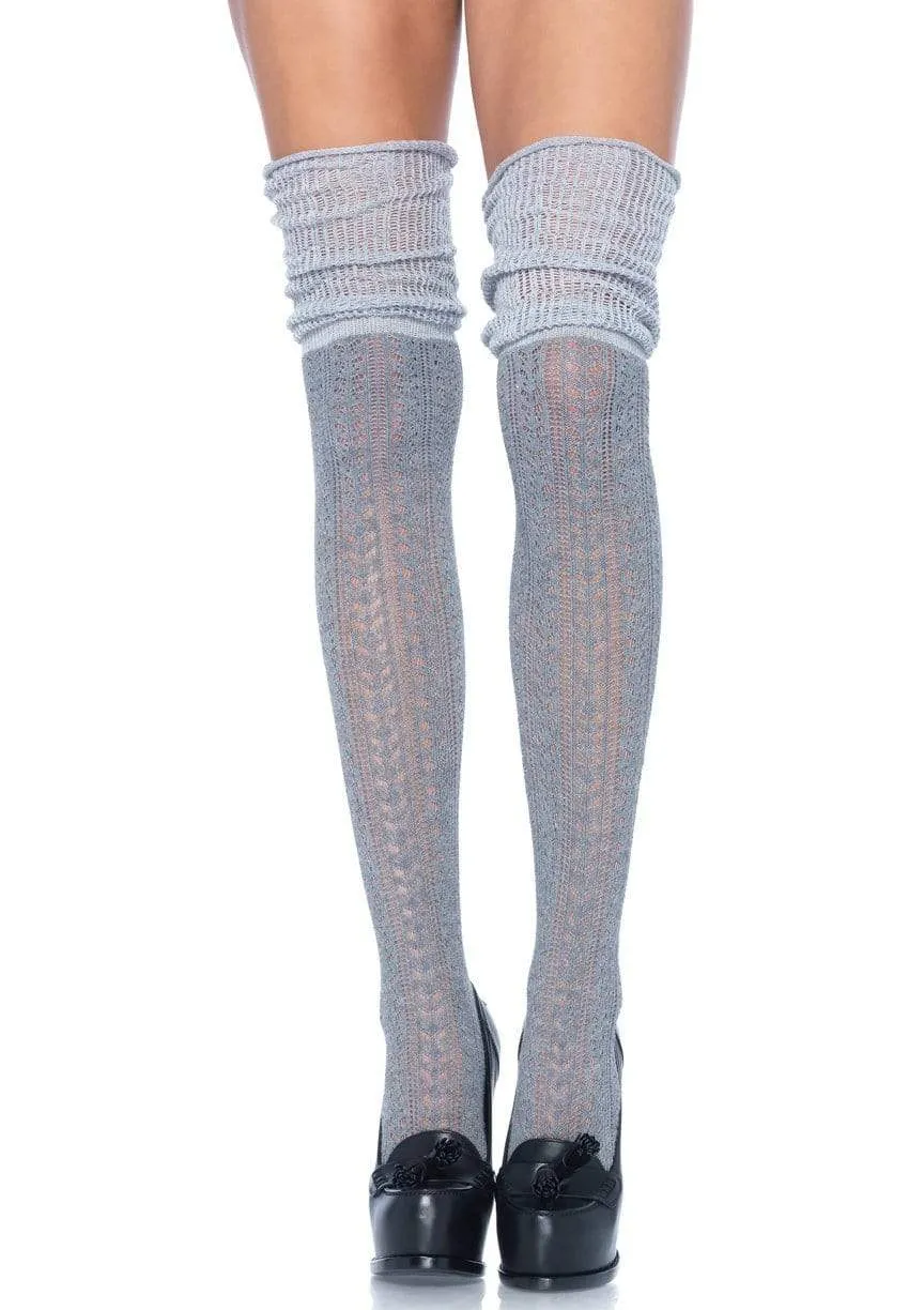Acrylic Pointelle Over the Knee Scrunch Sock from Leg Avenue sold by Great Sox product image thumbnail 3