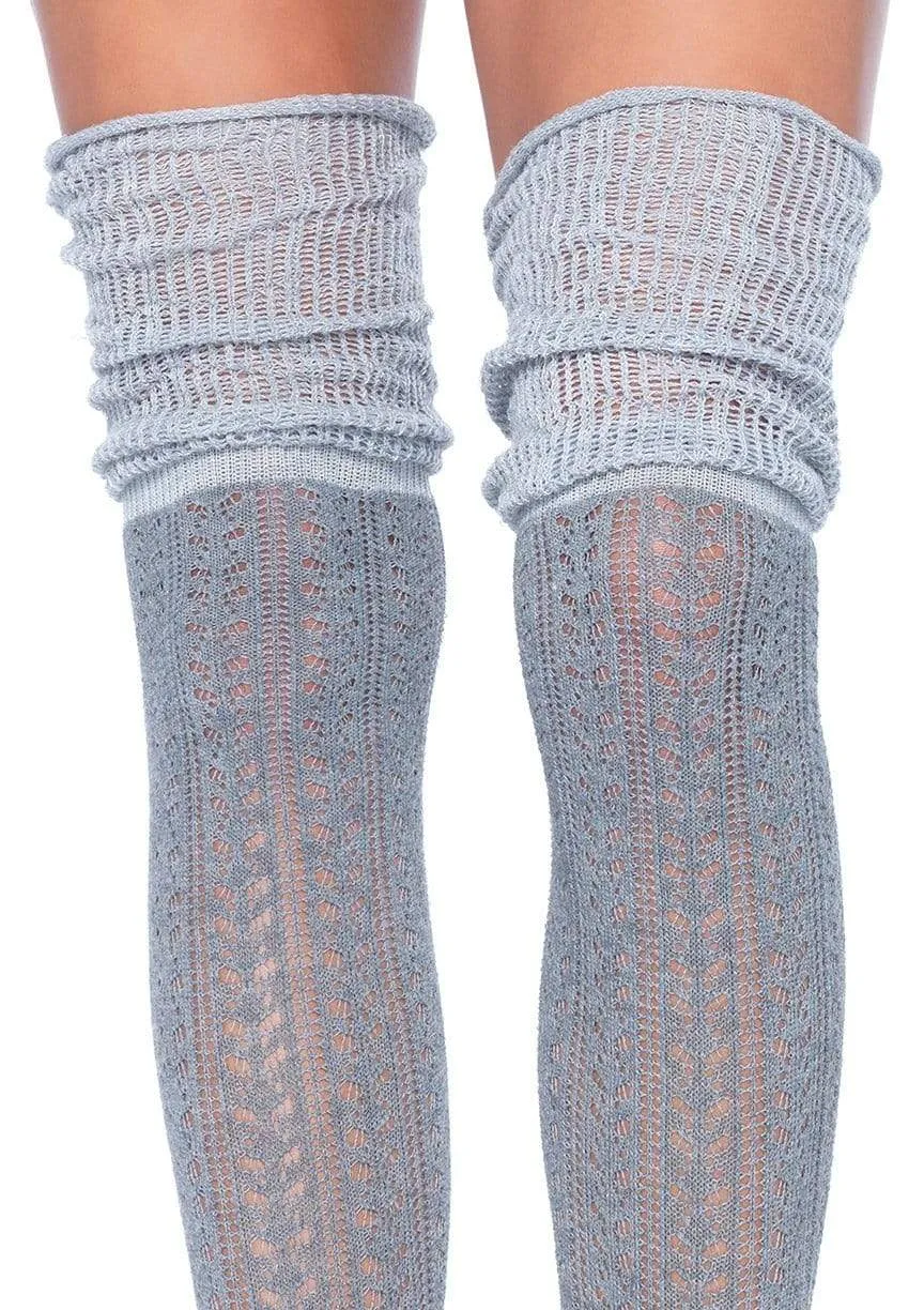 Acrylic Pointelle Over the Knee Scrunch Sock from Leg Avenue sold by Great Sox product image thumbnail 4