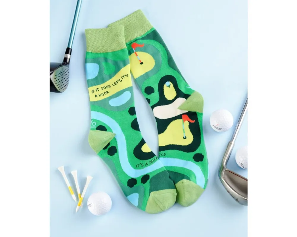 "Golf" Cotton Dress Crew Socks by YO Sox - Large sold by Great Sox