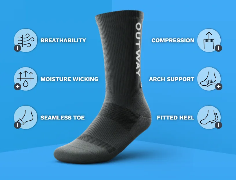 "Bliss" Performance Running Socks by Outway sold by Great Sox product image thumbnail 2