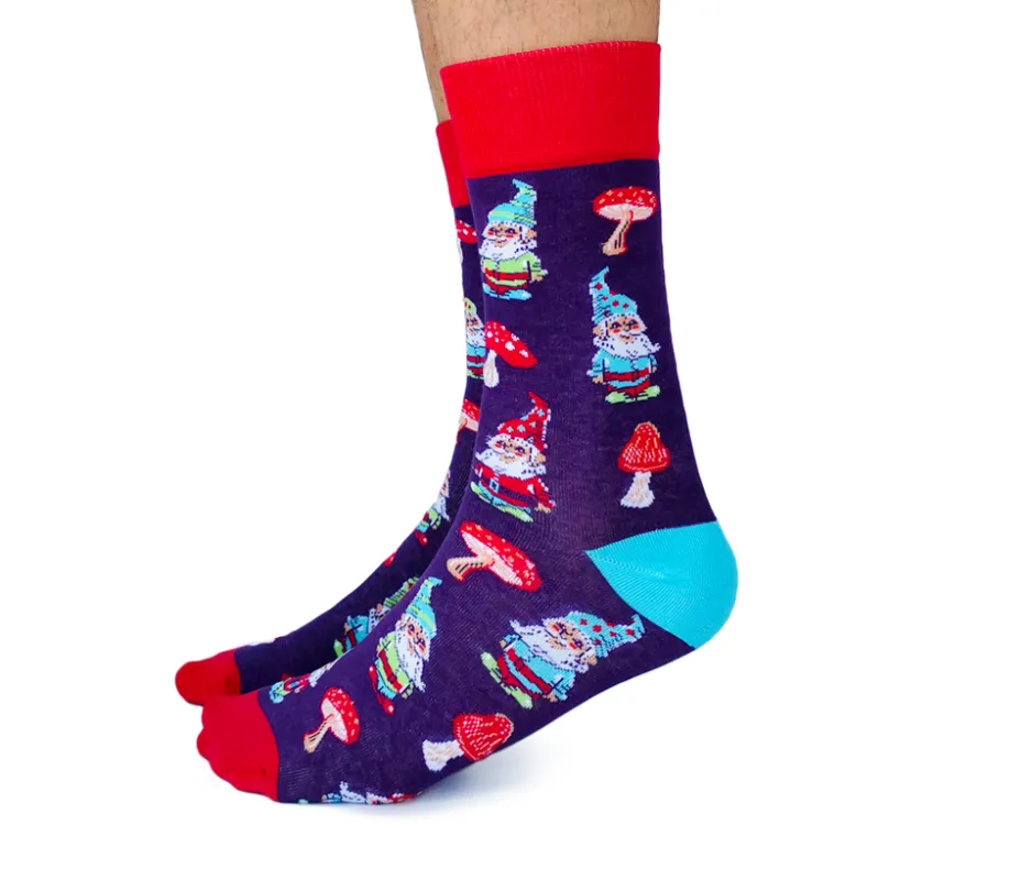 "Gnome" Cotton Crew Socks by Uptown Sox sold by Great Sox