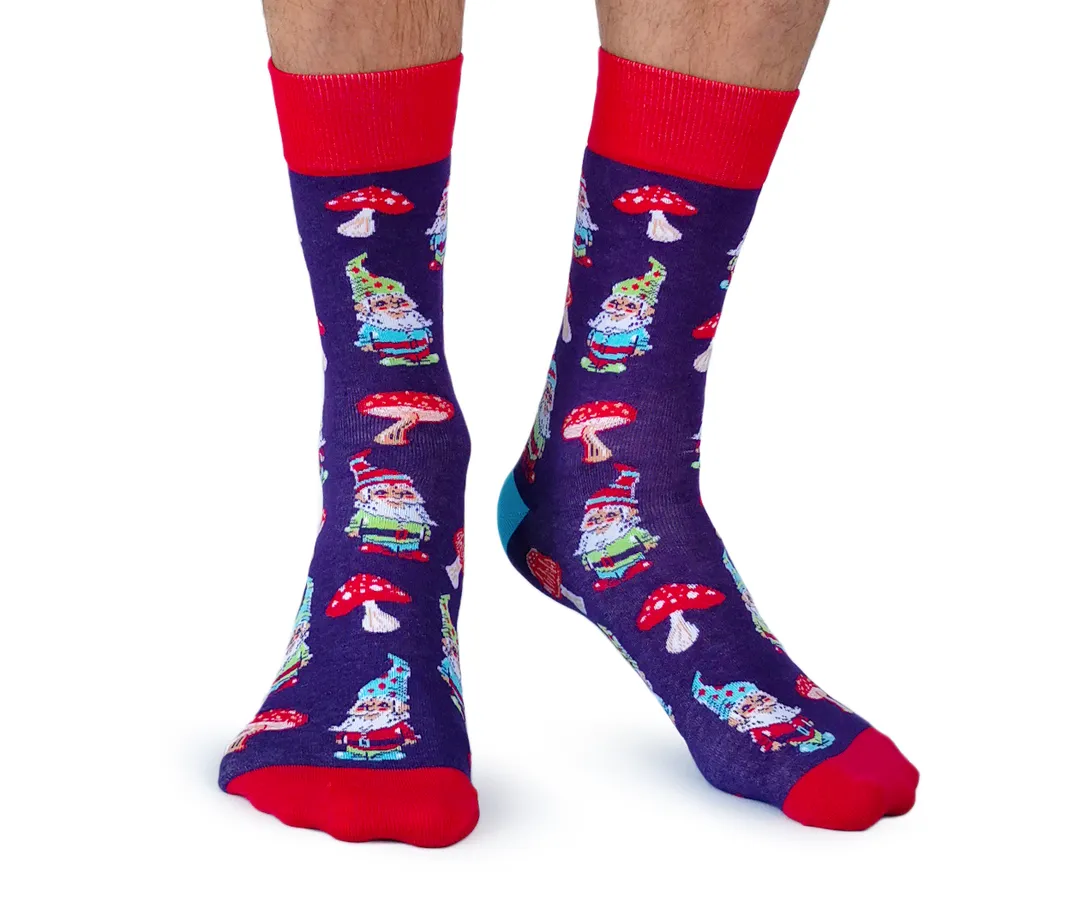 "Gnome" Cotton Crew Socks by Uptown Sox sold by Great Sox product image thumbnail 2
