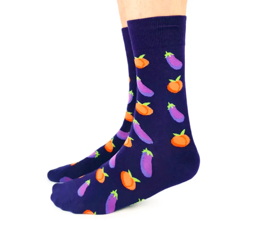 "Just Peachy" Cotton Crew Socks by Uptown Sox sold by Great Sox