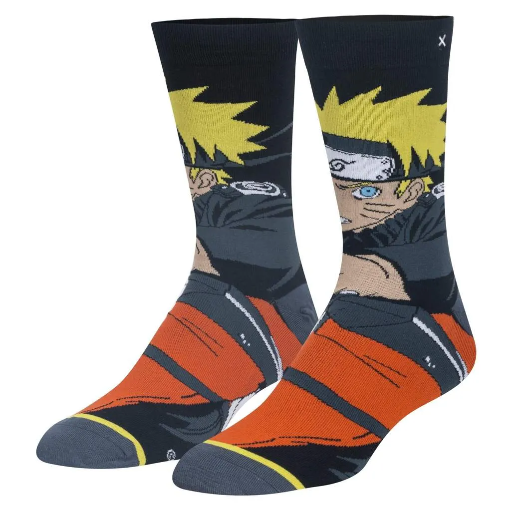 "Naruto" Cotton Crew Socks by ODD Sox - Large sold by Great Sox