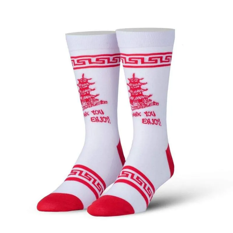 "Thank You, Enjoy!" Cotton Crew Socks by ODD Sox sold by Great Sox