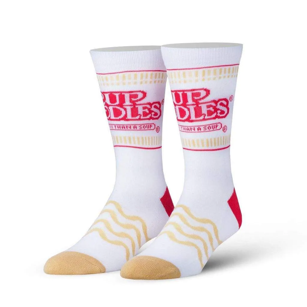 "Cup Noodles" Cotton Crew Socks by ODD Sox - Large sold by Great Sox