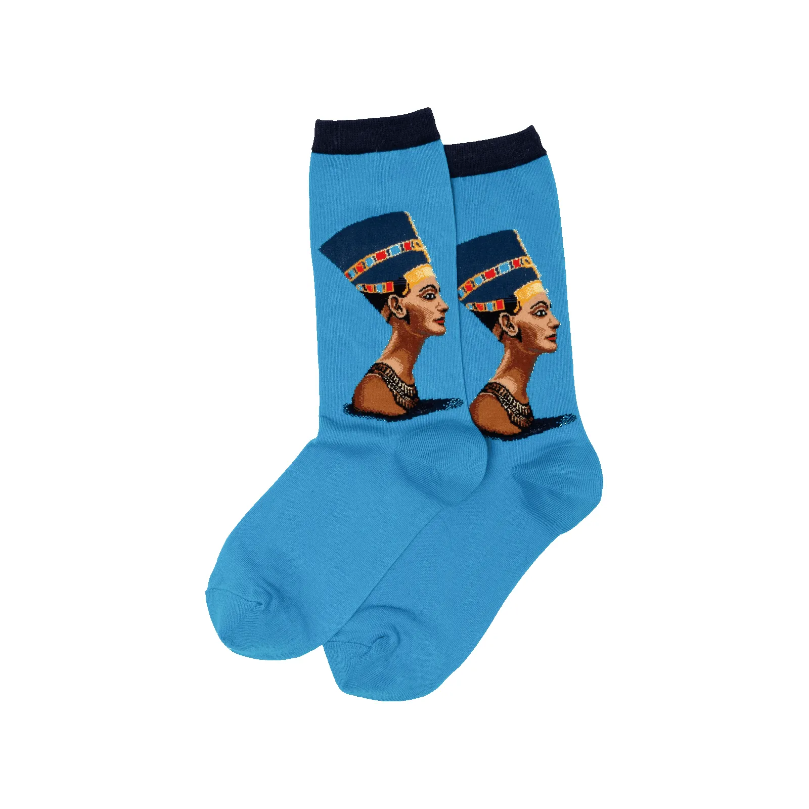 "Nefertiti " Cotton Crew Socks by Hot Sox - Medium sold by Great Sox